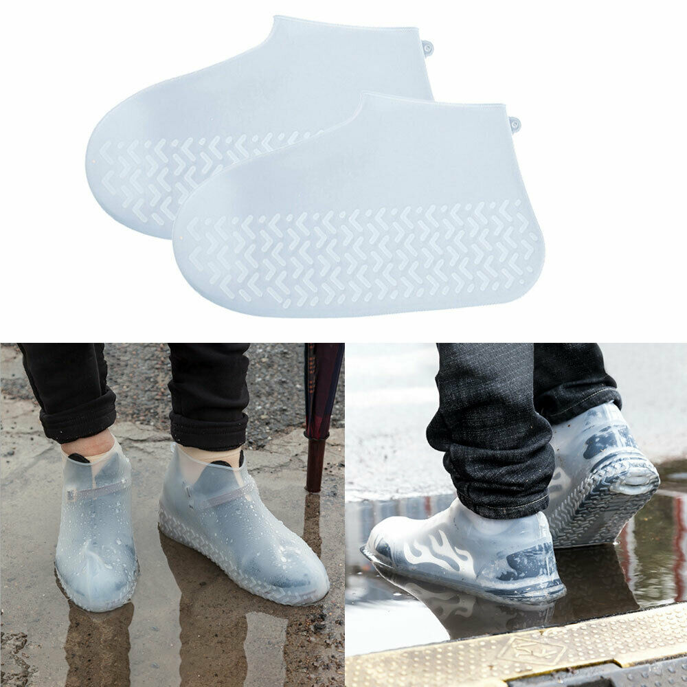 1 Pair Silicone Waterproof Shoe Protector Cover Outdoor Rainproof Hiking Skid-proof Shoe Accessories