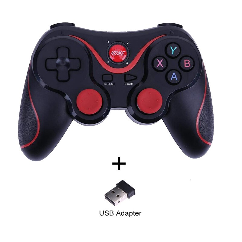 T3 X3 Wireless Joystick Gamepad Game Controller bluetooth BT3.0 Joystick For Mobile Phone Tablet TV Box Holder: T3 with adapter