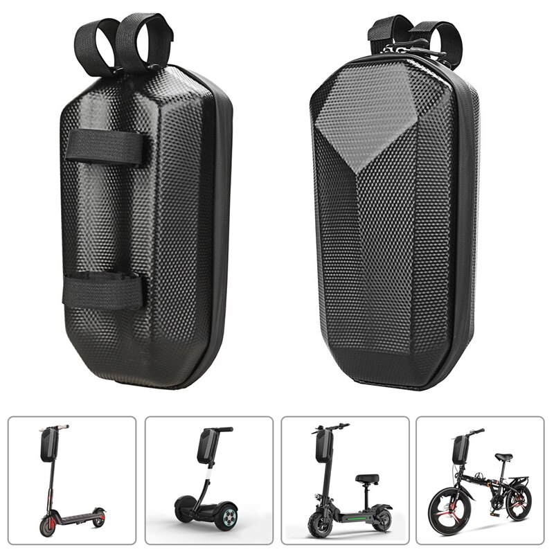 Novel-Electric Scooter Bike Handle Bar Bag Electric Folding Bicycle Handle Bag EVA Hard Case for Balance Car M365