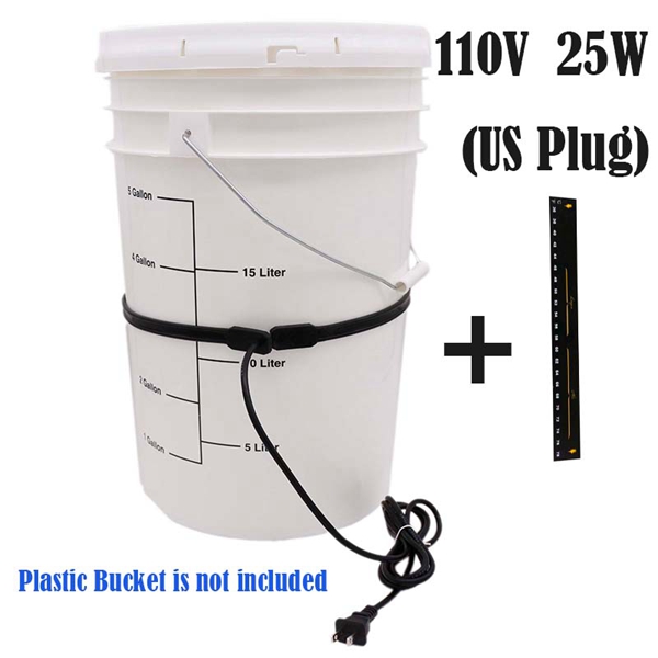 Homebrew Brew Belt Fermentation Heating Belt for Beer Wine Spirits 25Watt Plastic Fermenter Bucket 220V/110V EU/US Plug: US 25W