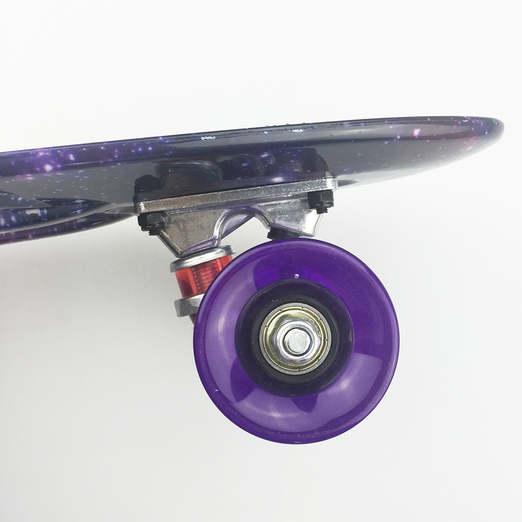 22 "skateboard mini cruiser skateboard plast galakse stjernehimmel trykt longboard retro banan fishboard gade udendørs sport