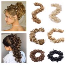 Xnaira Synthetic Hair Bun Messy Chignon WIth Rubber Band Updo Donut Roller Scrunchie Hair Pieces For Women High Temperture Fiber