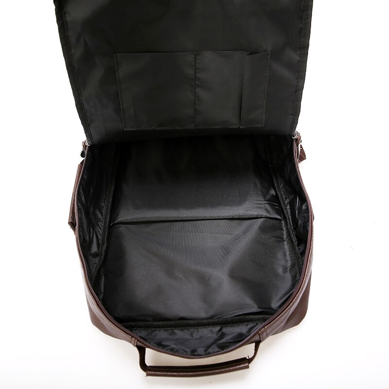 bolso Casual de para hombre, mochila impermeable para hombre y mujer, mochila de cuero PU de para viajes, mochila para ordenador portátil