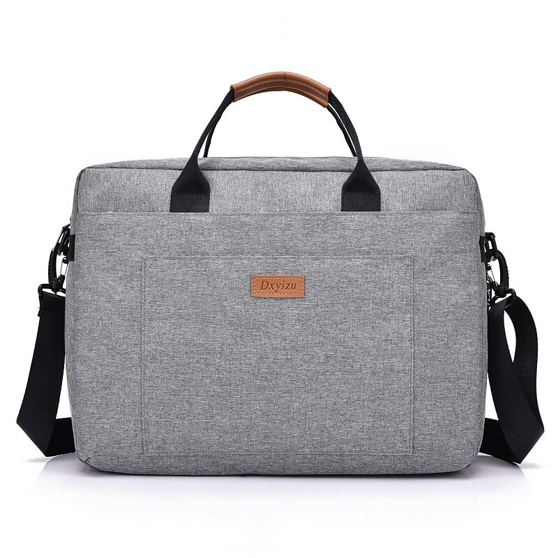 Mannen Canvas Tassen Business Aktetas Kantoor Reizen Messenger Grote Tote Vrouwen Computer Tassen Reis Bestand Laptoptas XA194ZC: Gray