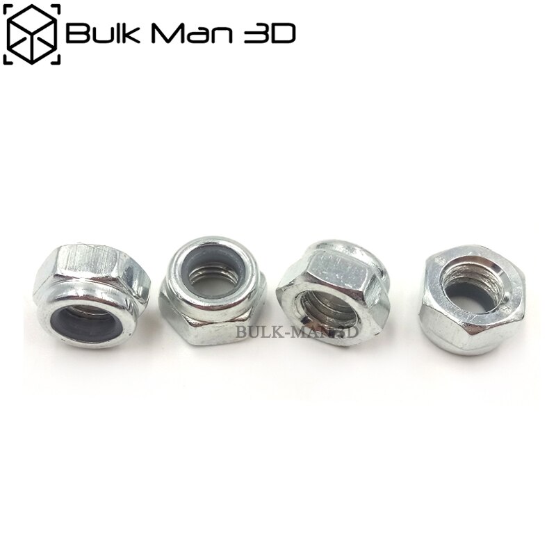 50pcs M5 Nylon Lock Nut,Locking Nut,Self Lock Nut,Stainless Steel Self Locking Hex Nuts for CNC 3D Printer