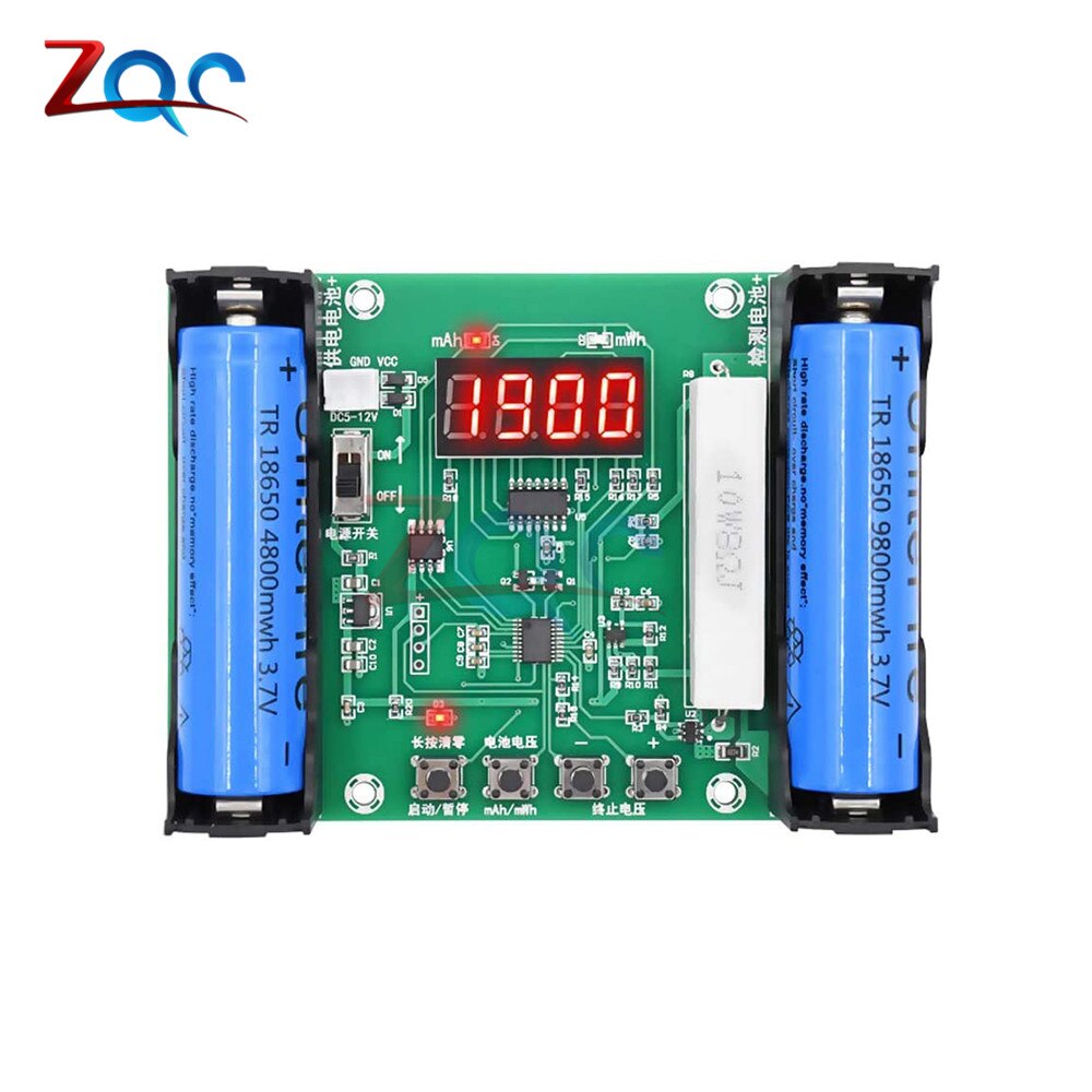 Dual Battery Capacity Tester for 18650 Lithium Discharge Energy Testing Meter LED Digital Load Battery Monitor XH-M240