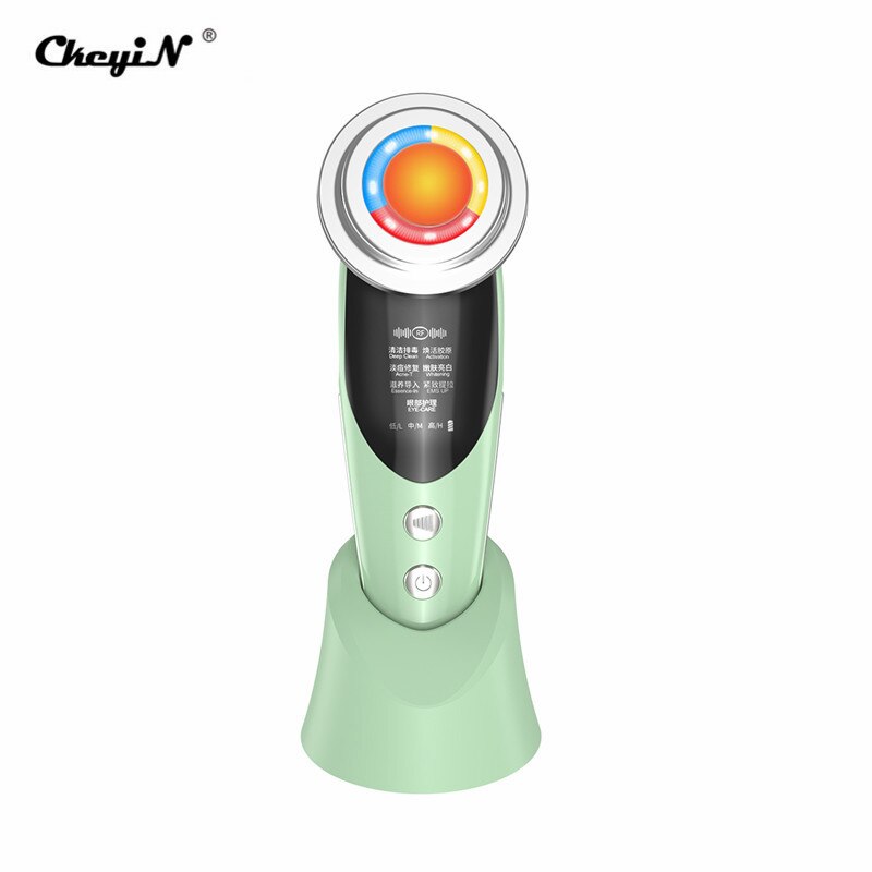 CkeyiN Radio Frequency Face LED Massager Skin Rejuvenation Whitening EMS Photon Lifting Micro-Current Face Lifting Anti-Wrinkle