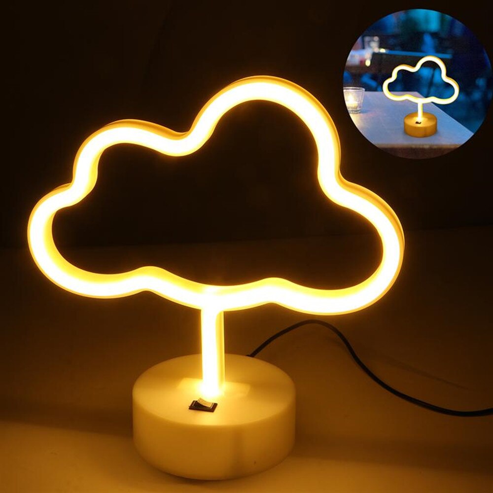 Cloud Shape Neon Lights LED Cloud Decor Neon Signs Art Night Light Fairy Cloud Lamp for Party Supplies Children Kids Girls