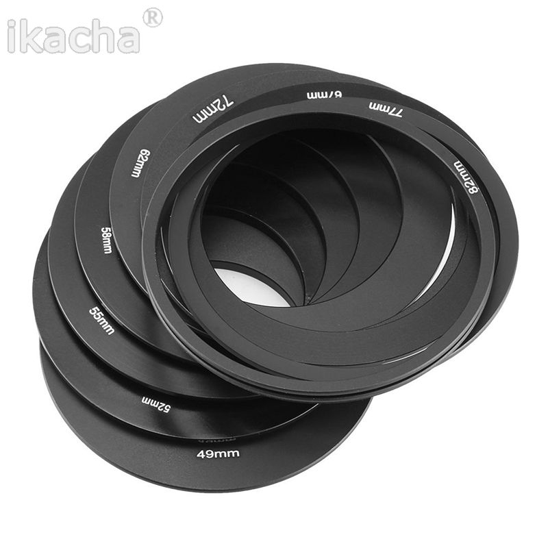 Anneau adaptateur métallique 49 52 55 58 62 67 72 77 82mm, ensemble de filtres de la série Cokin P, filtre rond ND2 ND4, sac carré ND8