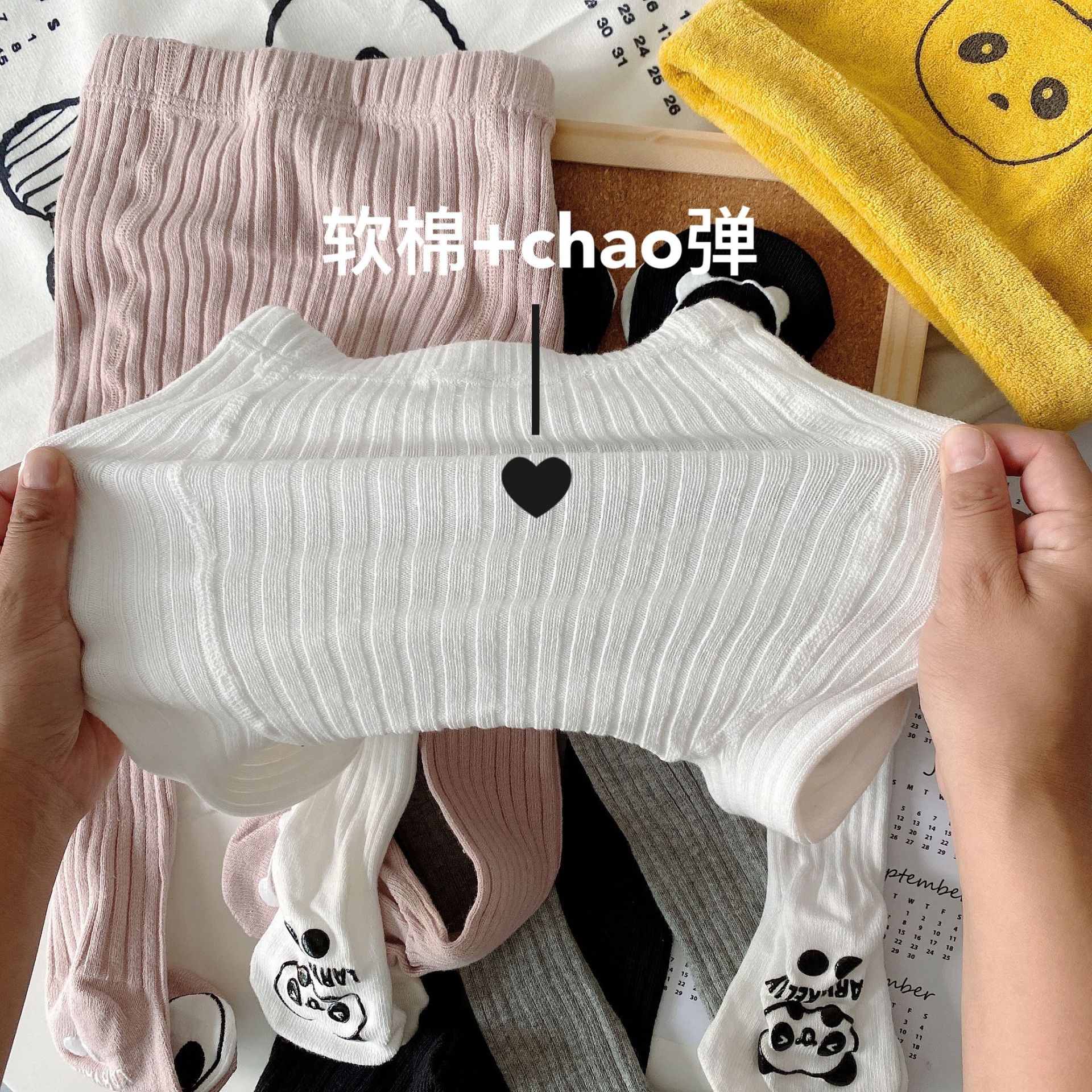 Herbst Gestrickte freundlicher Strumpfhosen Baumwolle Doppel Nadel Strumpfhosen Für Mädchen Niedlichen Ebene Baby Mädchen Kleinkind Winter Strümpfe