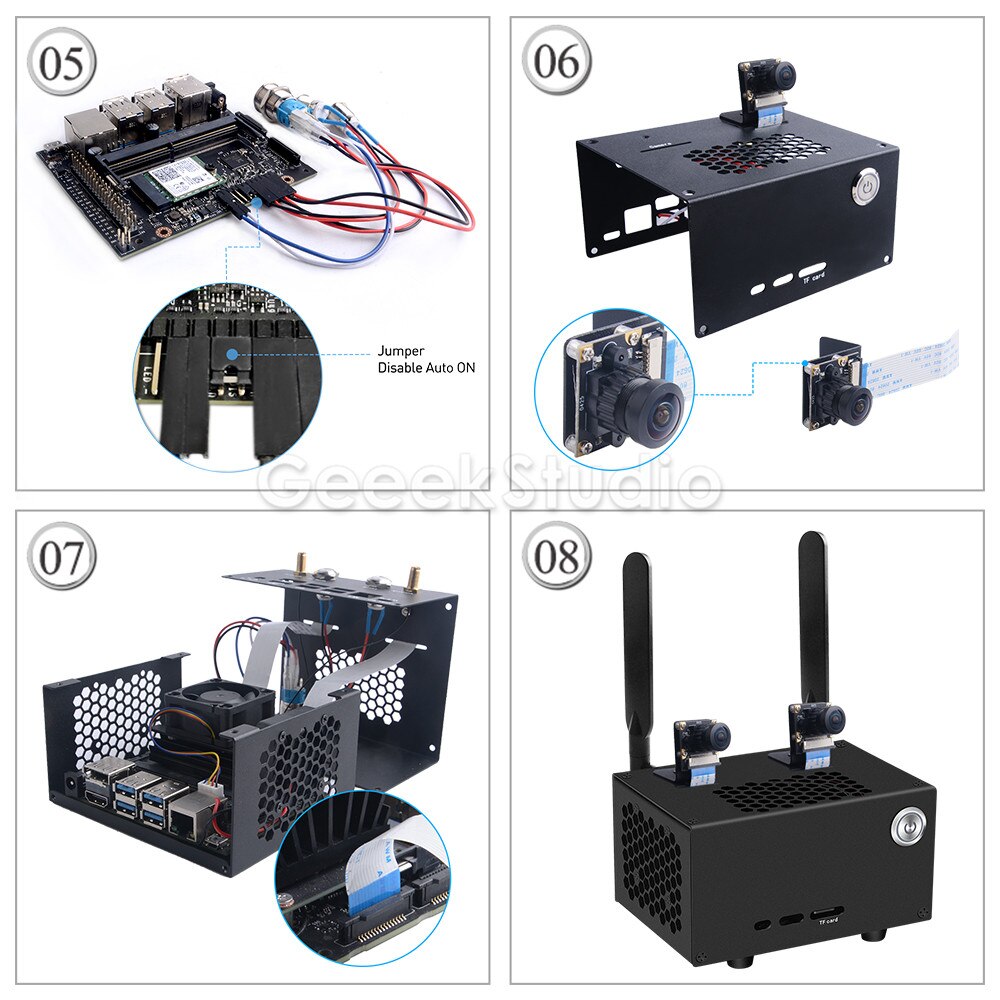 NVIDIA Jetson Nano Metal Case / Enclosure with Provide Switch Button for NVIDIA Jetson Nano Developer Kit B01