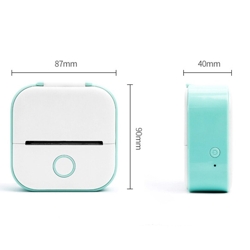T02 Pocket Printer- Mini Bluetooth Photo Printer Portable Thermal Printer Compatible with Android IOS