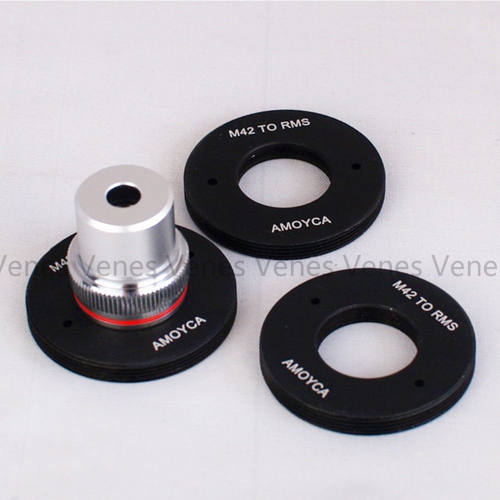 Venes 20mm Voor RMS-M42, aluminium Lens Adapter Pak Voor RMS Royal Microscopie Society Lens M42 Mount Buiten Draad m42