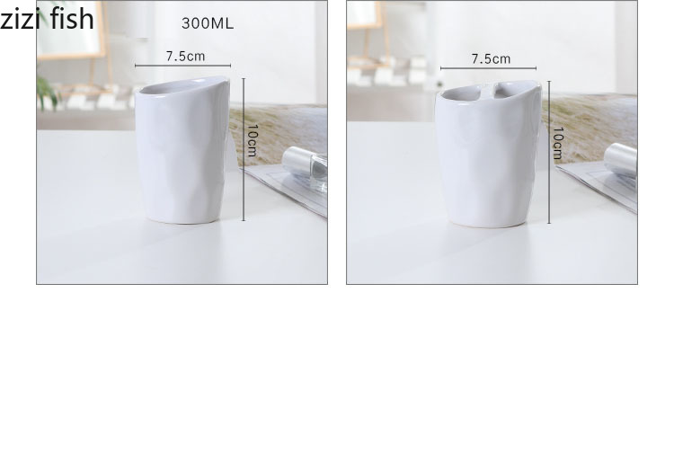 White Ceramic Bathroom Set Press Emulsion Dispenser Container Toothbrush Holder Soap Bathroom Set Bathroom Decoration