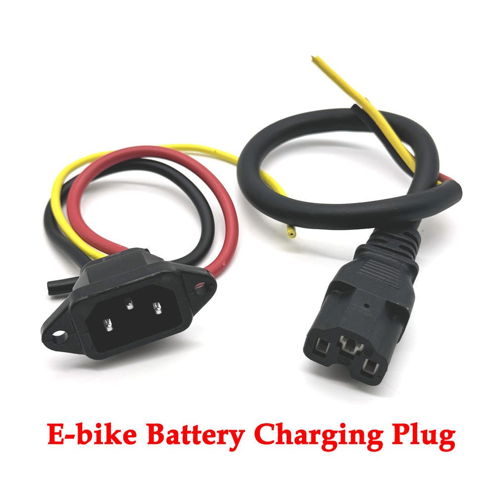 Enchufe de carga de batería de bicicleta eléctrica, tres tomas de carga verticales con conector de Cable para vehículo eléctrico, Conector de 72V 10A