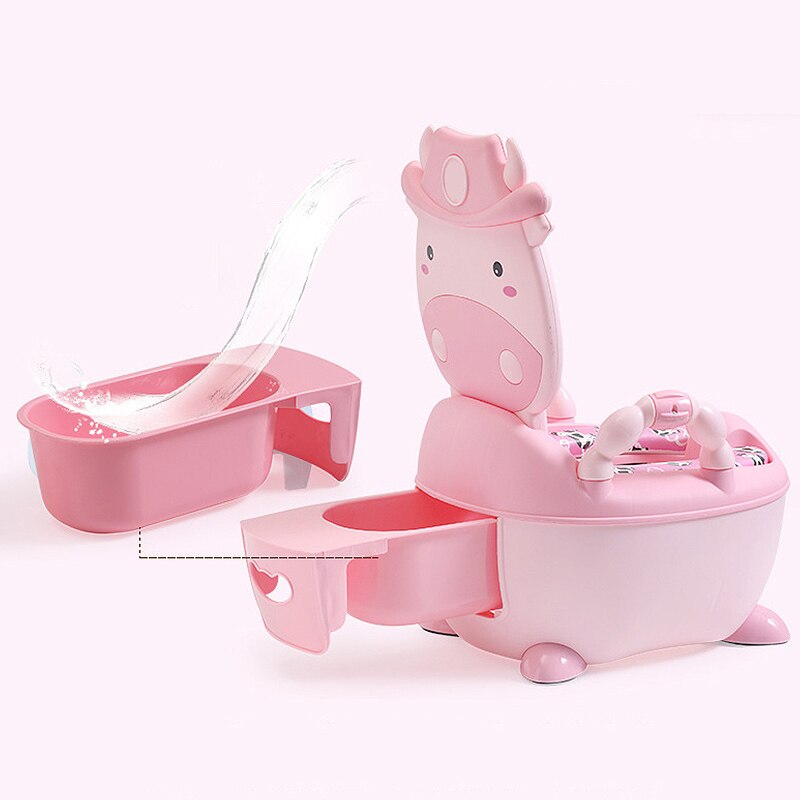 Cartoon Baby Pot Cute Toilet Seat Pot For Kids Potty Training Seat with Soft Mat Children's Potty Bowl Pot Training Toilet
