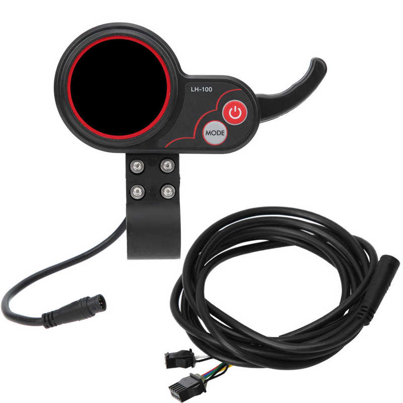 E-Bike 24V 36V 48V 60V LED Display Thumb Throttle 2 in 1 Manual Control Panel Dashboard Throttle for Electric Bicycle Scooter