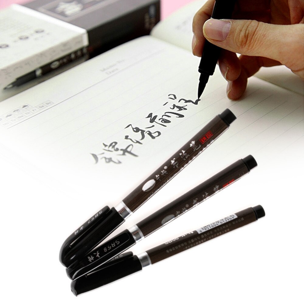 1pc kinesisk japansk vand blæk maleri skrift pensel praksis kalligrafi pen kunst værktøj lille skole levering papirvarer