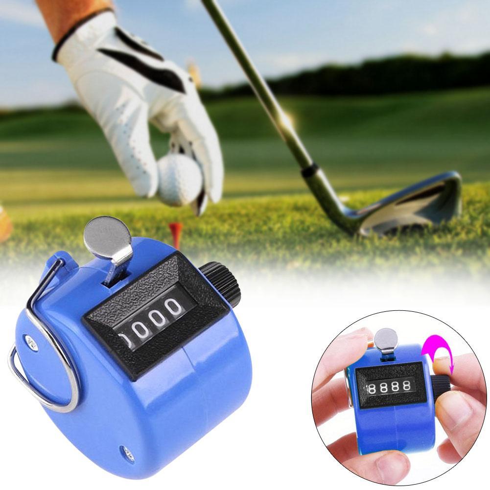 1x Hand Tally Counter metal counter 4 digit Manual counters Pressing the manual counter People Counting Clicker Golf Points: Blue