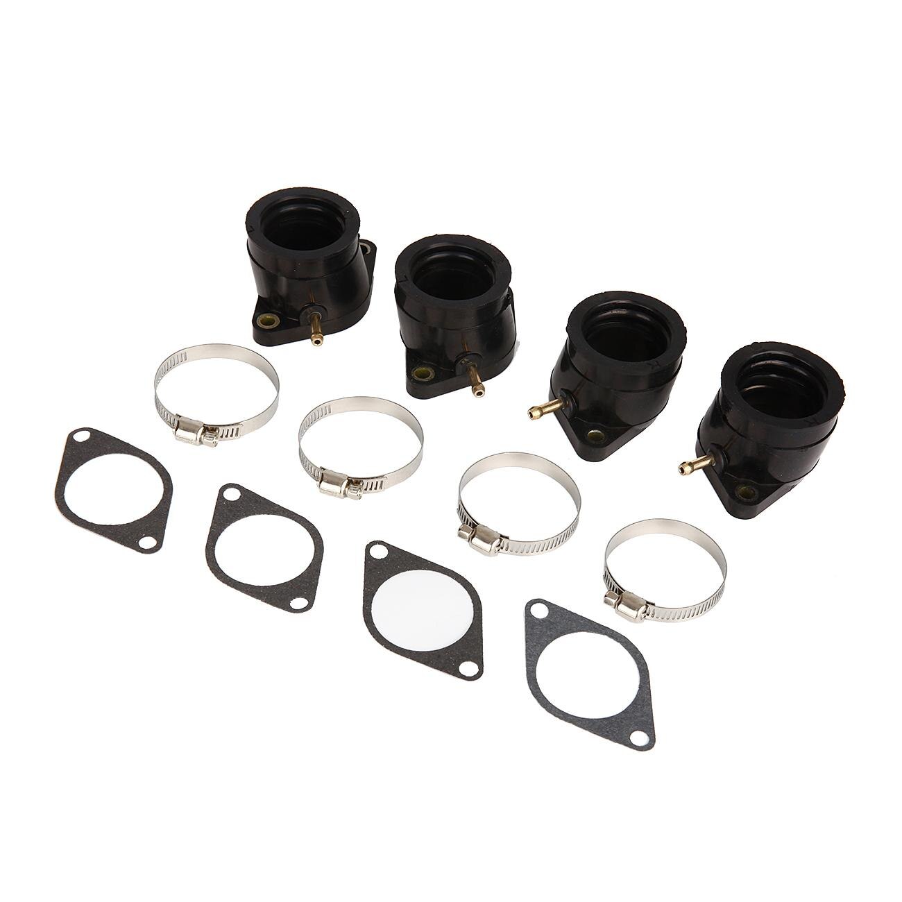 4 pcs Carburetor Intake Manifold Boot Adapter for Yamaha XJ650 XJ750 Maxim Seca 1981 1982 1983 5G2135860200 5G2135960100