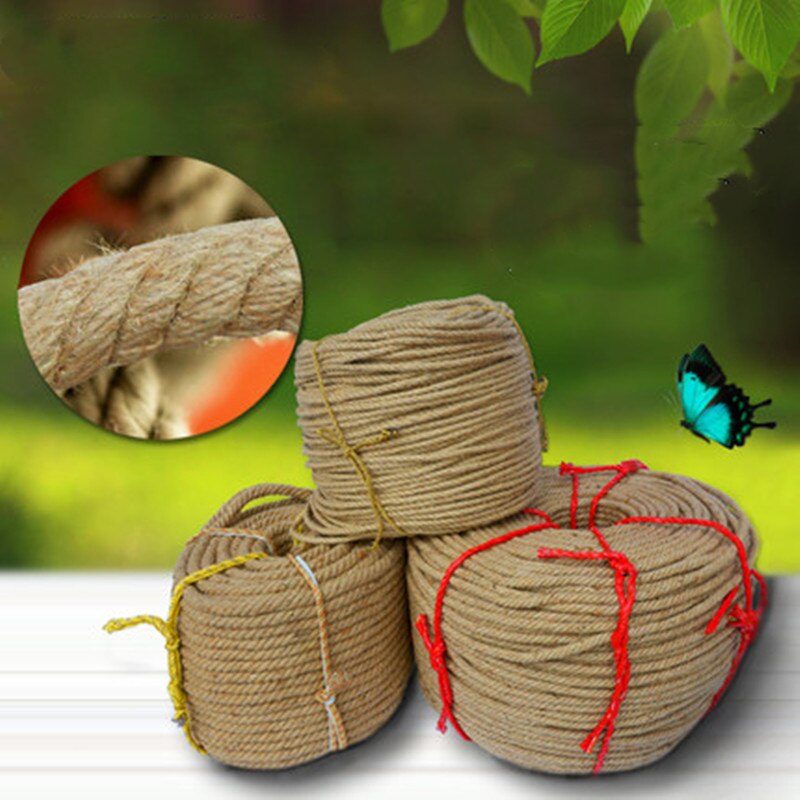 Coarse Hemp Rope Retro Hemp Cord DIY Rope Weaving Handmade 5-16mm Decorative Wall Tied Cord