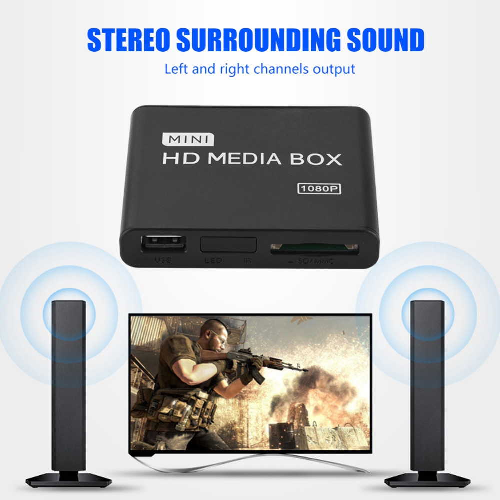 Odtwarzacz multimedialny stereofoniczny z 1080p wyjściami av/yprpb/hdmi, odtwarzacz multimedialny hdmi robić wtyczki amerykańskiej