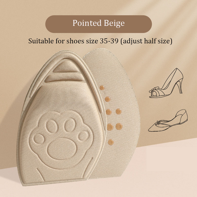 Hoge Hakken Voorvoet Pads Vrouwen Man Voet Pad Halve Inlegzolen voor Schoenen Antislip Anti-pijn Pijnbestrijding Zorg schoenmaat Reducer Inserts: Clear