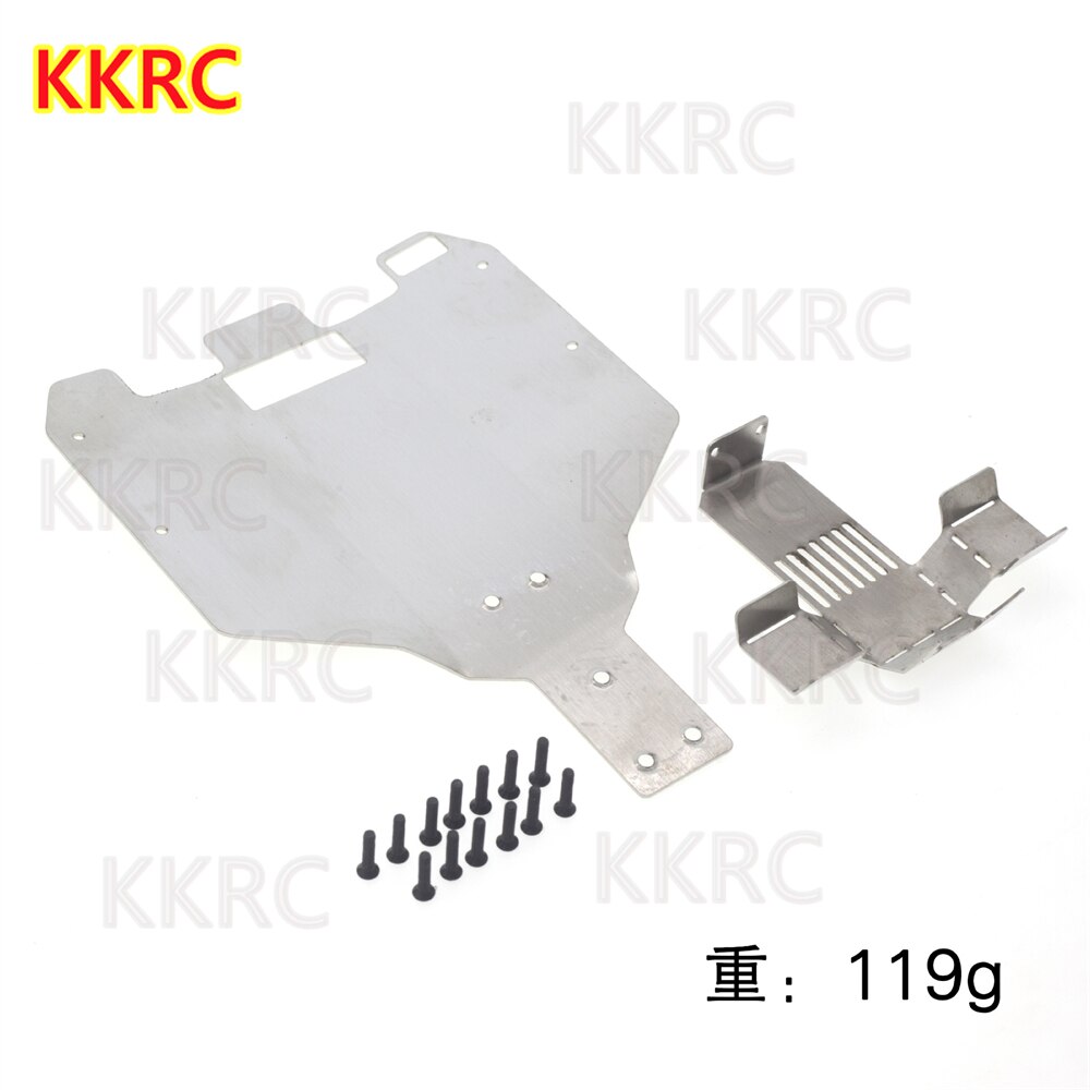 Piastra di protezione dell&#39;armatura del telaio in acciaio inossidabile per auto RC WLtoys 12428 12429 12423 1/12