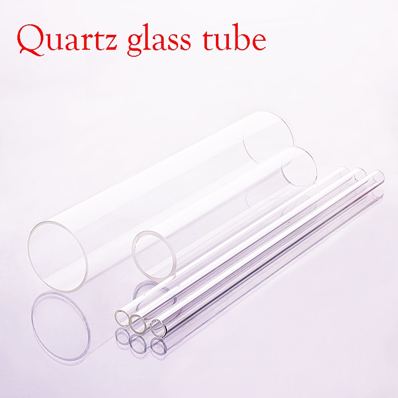 1 Uds tubo de cristal de cuarzo, diámetro exterior 40mm, longitud completa 200mm/250mm/300mm, vidrio resistente a altas temperaturas tubo