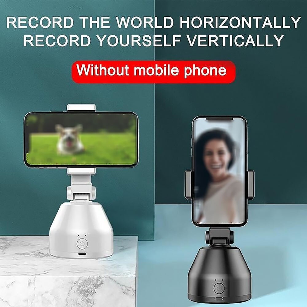 360 Intelligent Tracking Selfie Phone Holder Smart Follow Object Tracking Auto Face Recognition Video Shooting Stabilizer Stand