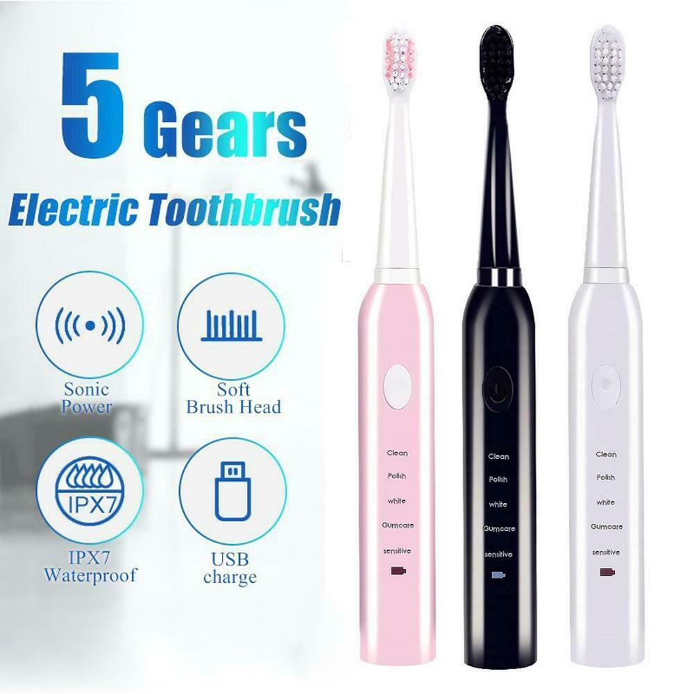 Ultrasonic Sonic Electric Toothbrush USB Charge Rechargeable Toothbrush