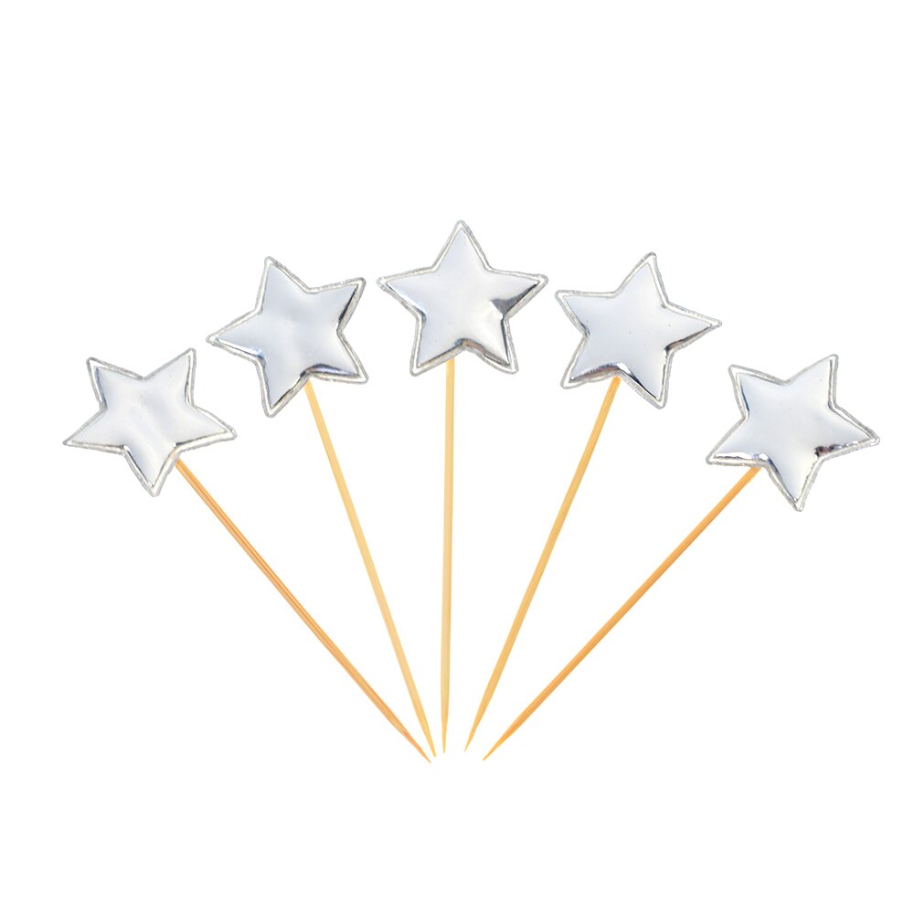 5 pièces réfléchissant paillettes amour pentagramme décoration de gâteau Plugin fête Dessert cuisson Dressing fête de mariage fournitures gâteaux décor