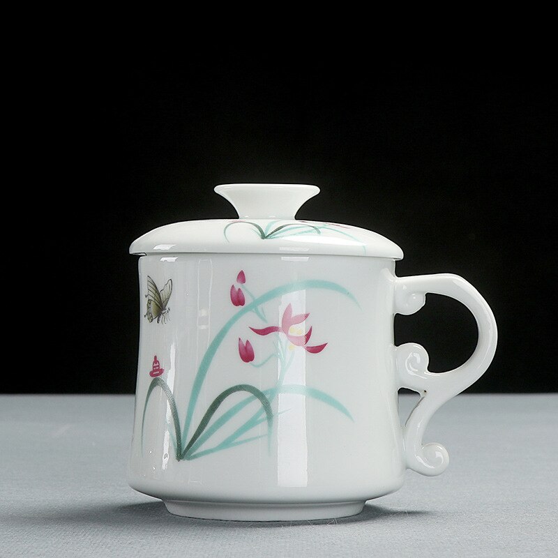 Kinesisk filter te kop porcelæn celadon tekop sæt tekande drinkware keramik kina kung fu te sæt keramisk kop kinesisk: N2