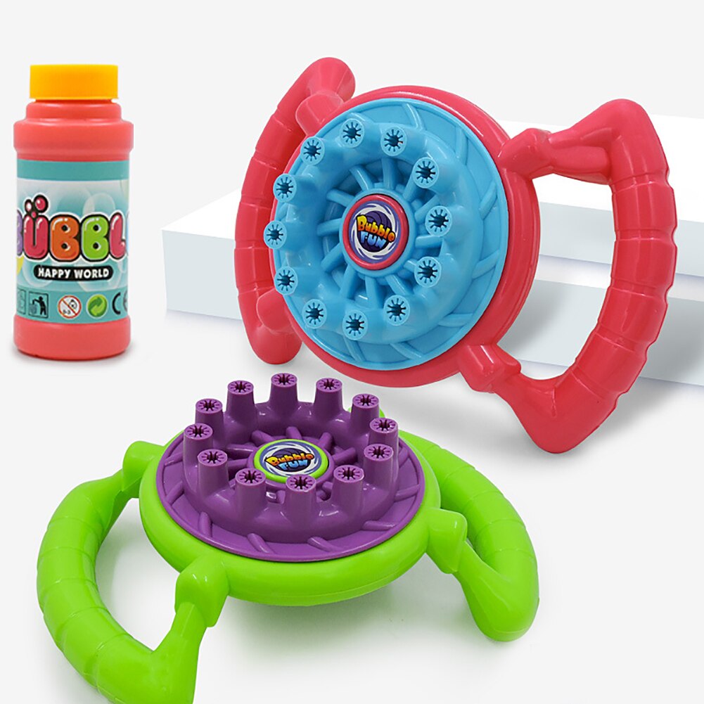 1Pc Portatile Durevole Del Fumetto Dei Bambini Rana Volante di Plastica A Forma di Bolla Automatica Creatore Ventilatore Giocattolo