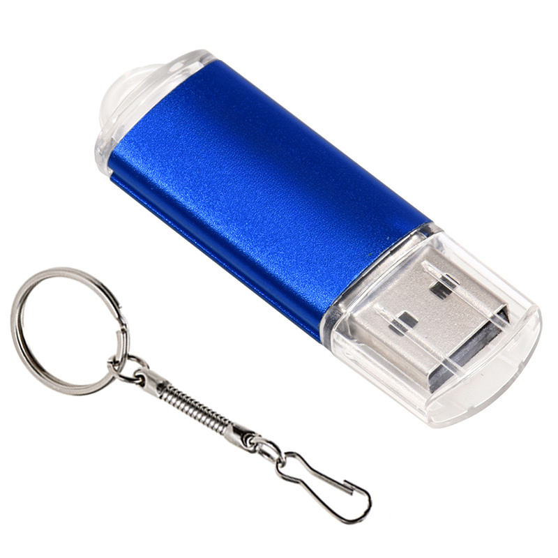 USB 2.0-Blitz-Laufwerk 128 GB Hochgeschwindigkeits-Stock 64 GB 32 GB Schlüsselanhänger Erinnerung Stock 16 GB Lila Mini-USB-Stock 8 GB für Laptop U Disk: Blau / 4GB