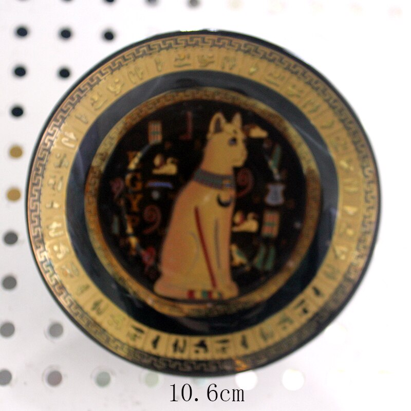 Platos decorativos de pintura de estilo egipcio, plato artístico de cerámica para el hogar, placa de pintura de fondo de Hotel: 1872