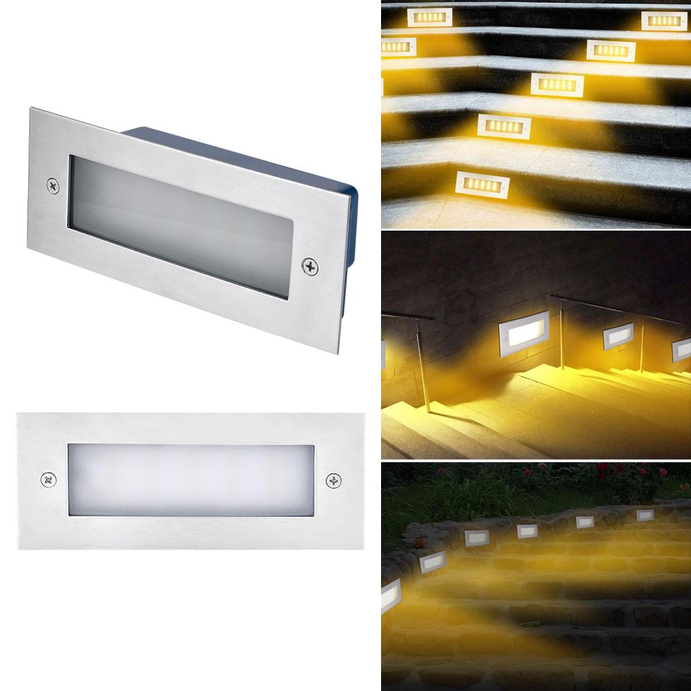 520LM LED Baksteen Licht Lamp Verzonken Rvs Outdoor Muur Verlichting 6000 k/3000 K Koel Wit IP65 Waterdicht