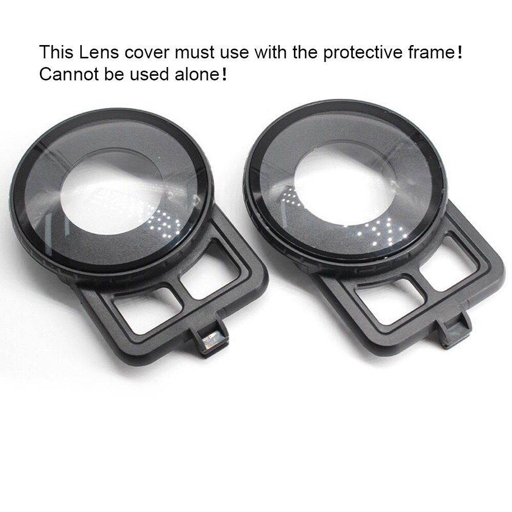 Schutzhülle für insta 360 one r, basisabdeckung, schutzrahmen, objektiv, blitzschuhtasche, akku-boosting-zubehör: 2 stück linsenschutz