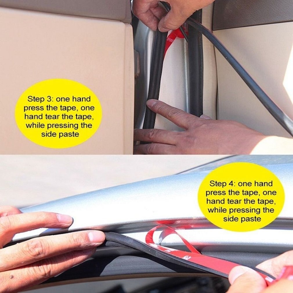 Self Adhesive Automotive Rubber Seal Strip for Car Window Door Engine Cover Car Door Seal Edge Trim Noise Insulation