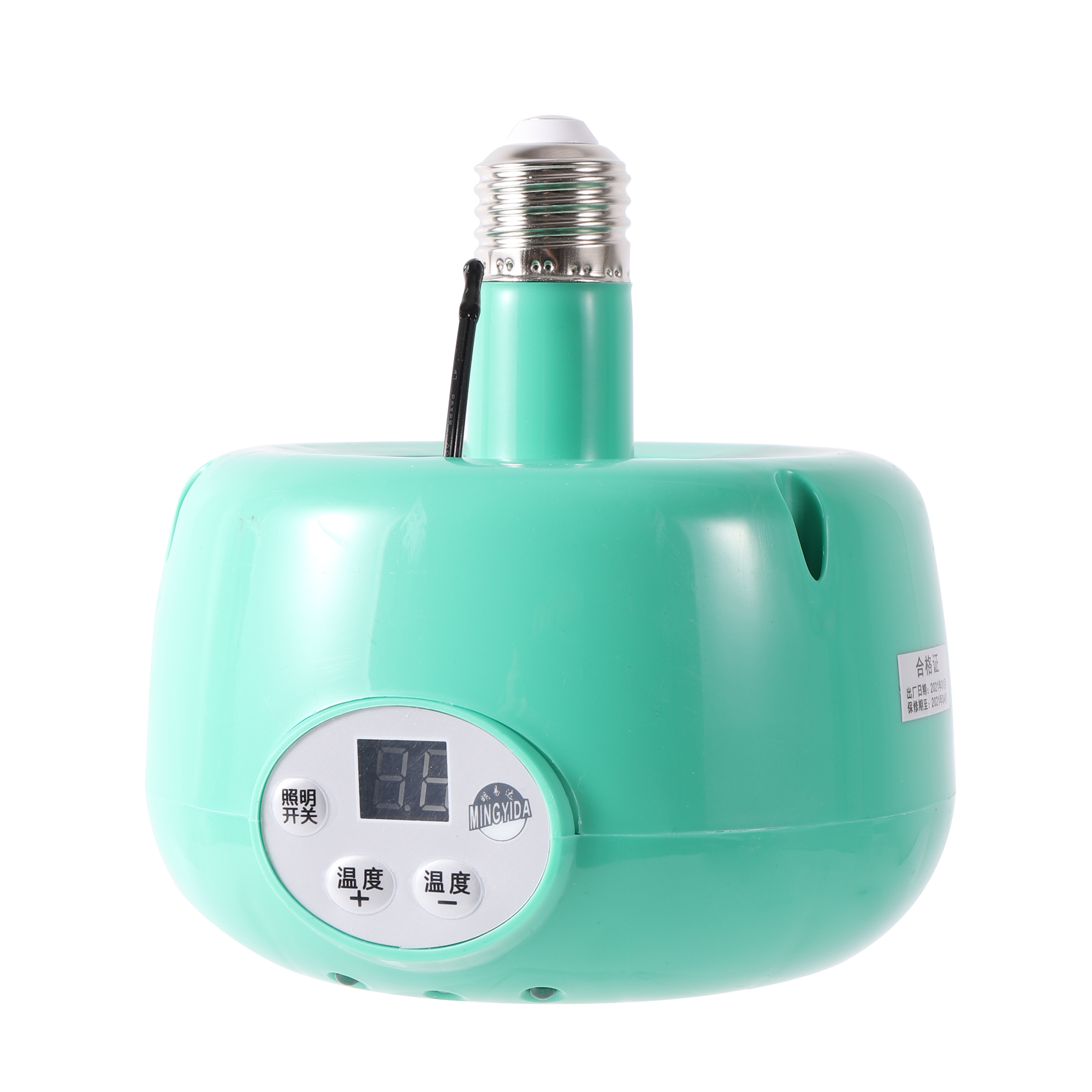 Kæledyr varmelampe dyr varmt lys kylling termostat temperaturregulator varmelegeme krybdyr boks varme lampe 220v 300w: Hvid