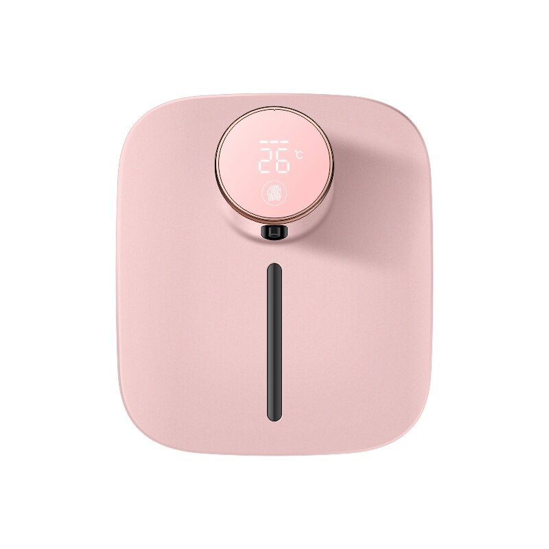 Smart Automatische Zeepdispenser Schuim Temperatuur Display 2 In 1 Usb Oplaadbare Liuqid Zeep Machine Badkamer Dispensers Voor Zeep: Foam Pink 320ML