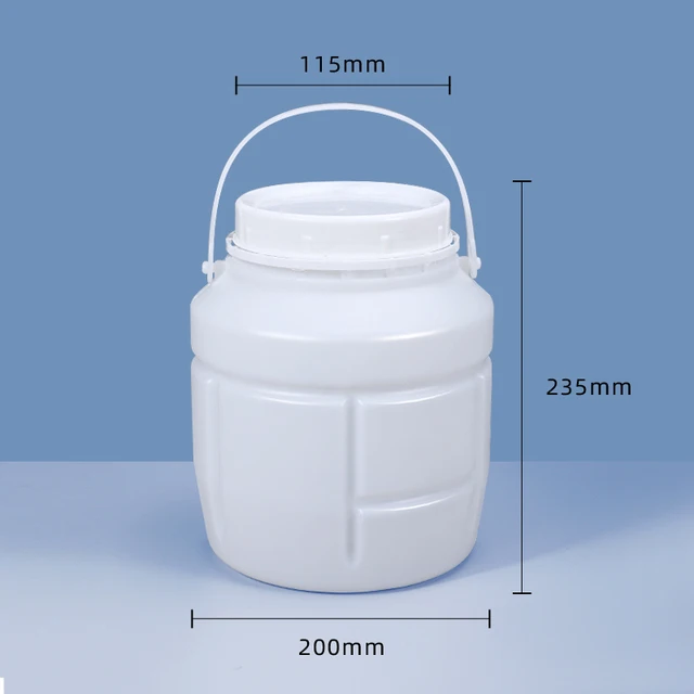 Cubo de plástico vacío de 4L, 5L, 10L, con protector interior a prueba de fugas, contenedor de almacenamiento doméstico de grado alimenticio, , 1 Uds.: 5L