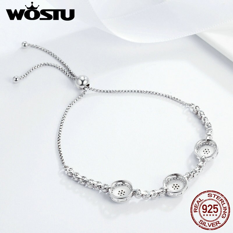 WOSTU-Bracelet en argent Sterling 100% 925, œil pour femmes, bijoux , en argent 925, FIB002
