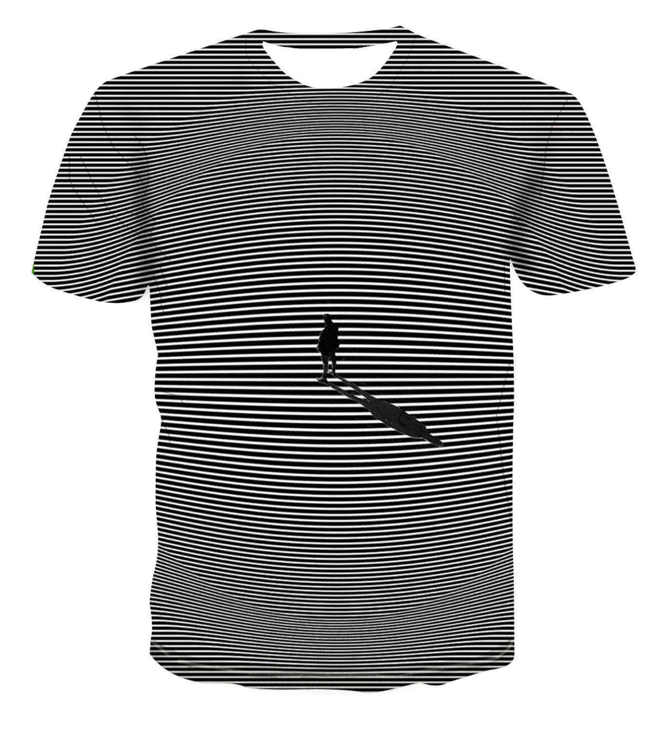 3d t-shirt mænds all-around kortærmet personlighed psykedelisk svimmel allround street top mænds t-shirt s -6xl: M