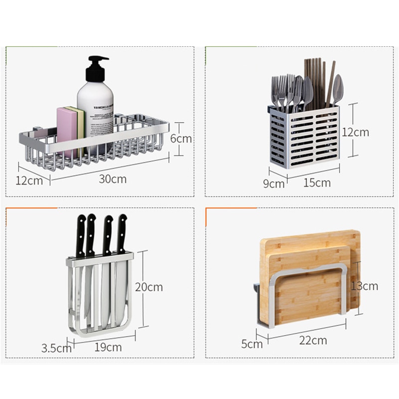 304 Roestvrijstalen Keuken Plank Rack Drogen Drain Opslag Houders Keuken Schaaltje Bestek Cup Afvoer Rack Keuken Organizer