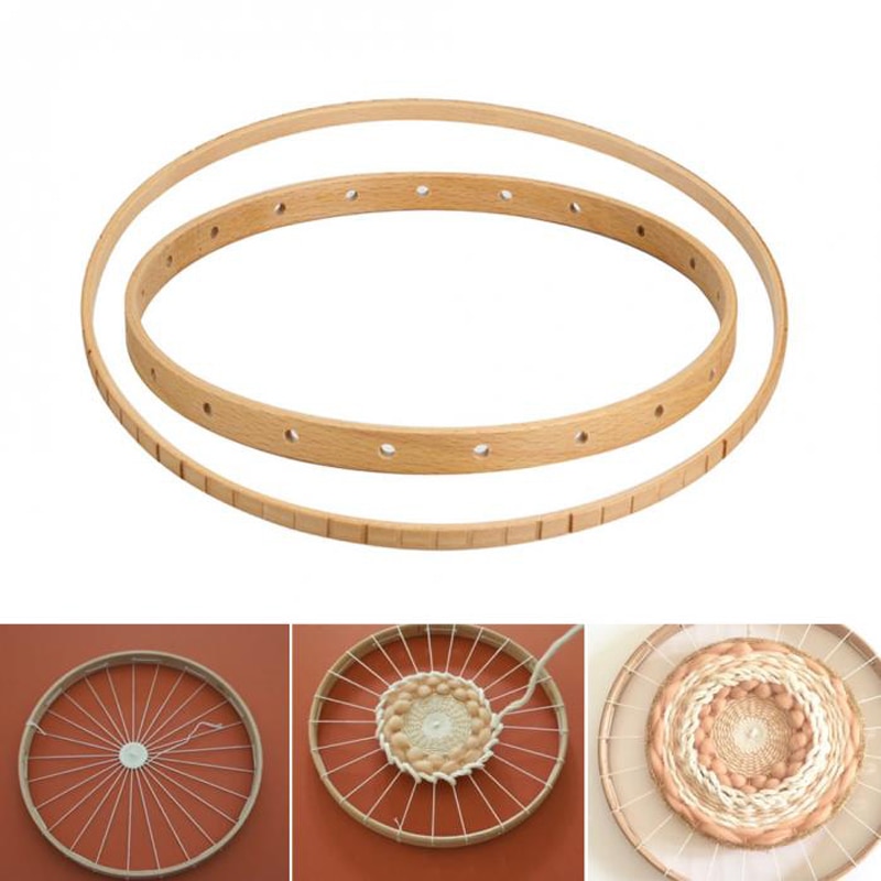 Métier à tricoter métier à tisser rond en bois, outils de tissage pour la maison, tentures murales faites à la main, outil d'artisanat ménager, Machine à tricoter 1 pièce