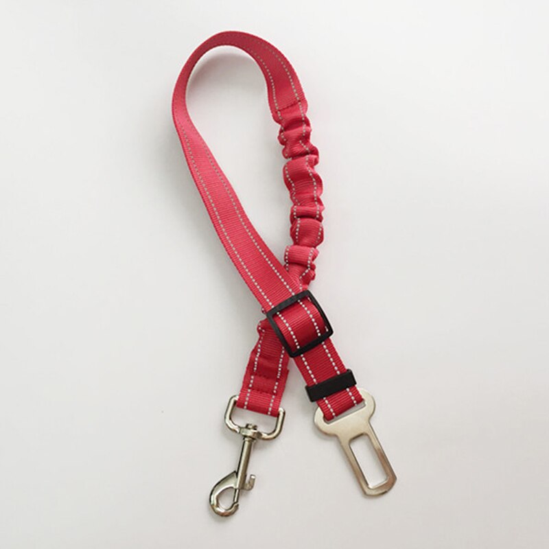 Autogordel voor huisdieren, intrekbare en verstelbare reflecterende elastische trekkoord voor honden, autogordel voor huisdieren, huisdierbenodigdheden: Rood