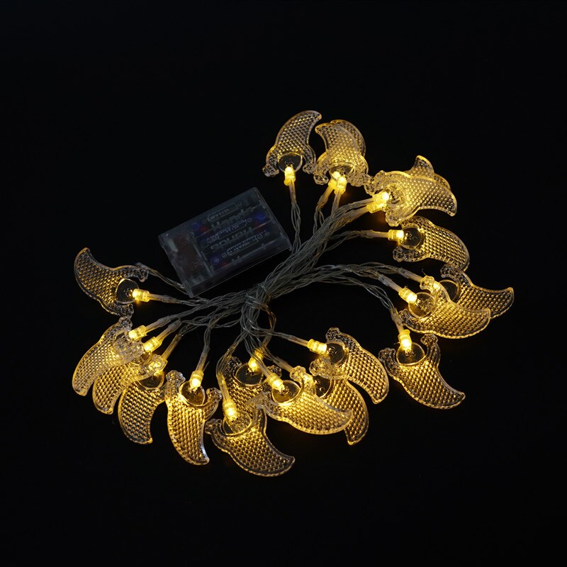 Halloween String Lights Ghost Face Pumpkin Skeleton Ghost String Light Ghost Hand Spider Bat Decorative String Light: ghost 1.5m