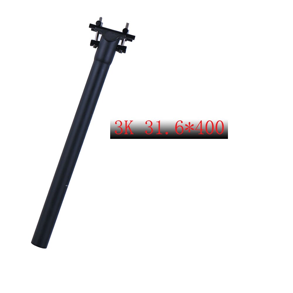 Full Carbon Fiber Bicycle Seatpost Mountain Bike Seatpost Road bike Seatpost Ultralight Titanium Screw 27.2/30.8/31.6*300/350/40: 3K 31.6X400-6110