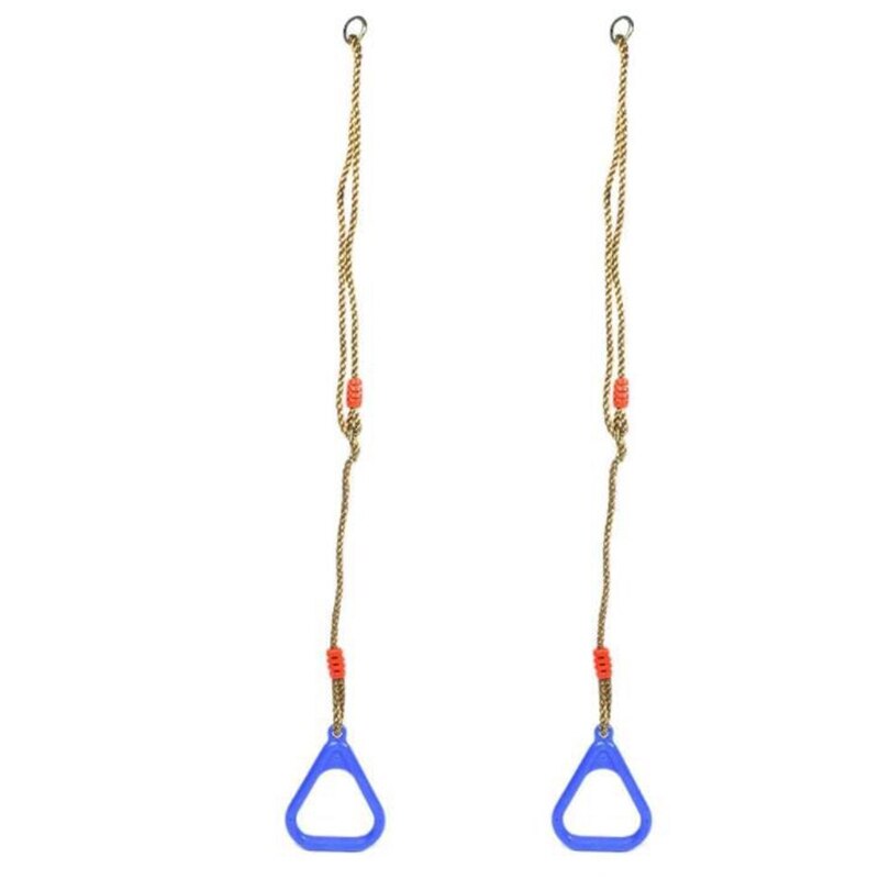Kids Gym Rings,Children Trapeze Gym Swing,Bar Adjustable Gym Fitness Pull Up Rings with Hanging Ropes for Swing: Default Title